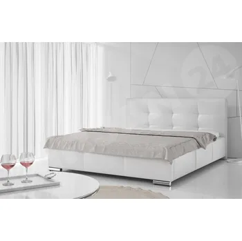 Nábytek Postel Landron, Rozměr postele: 140x200, Barva:: ekokůže Soft 017 (bílá) MIRJAN 5902928363685