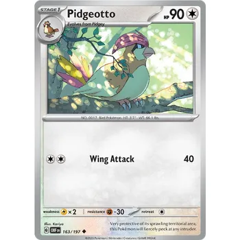 Sběratelská karetní hra Pokémon TCG Pidgeotto 163/197 - Reverse Holo