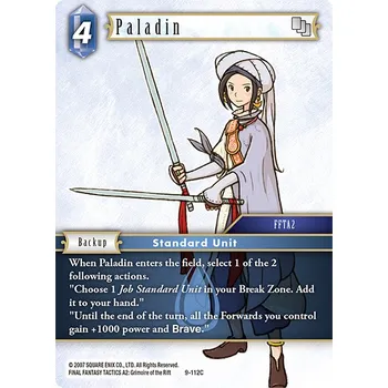 Sběratelská karetní hra Paladin 9-112C - Opus IX Typ karty: Standard