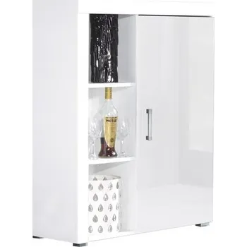 Šatní skříň Stojíci skříň Mamba, Barva: bílá / bílá lesk MIRJAN 5902928092899