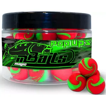 Boilies Pop Up boilies zeleno-červené 15mm (Dvoubarevné Pop Up boilies 50g)