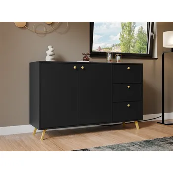 Nábytek Komoda Astrodon 2D3S, Barva: černá MIRJAN 5903211308338