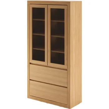 Šatní skříň KW307 dřevěná skříň knihovna z dubu Drewmax (Kvalitní nábytek z dubového masivu)