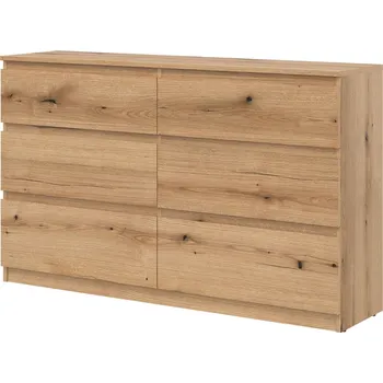 Komoda Komoda BORROMEO 6S, dub evoke + vyzvednutí ZDARMA