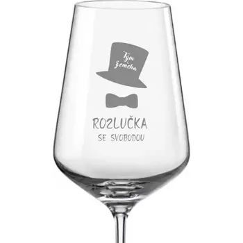 Sklenice Svatební sklenička Tým ženicha Cylindr, 1 ks