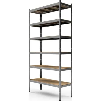 Dílenský regál ImportWorld Kovový regál Stark 220x100x45 cm - 6 polic