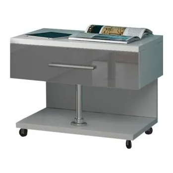 Ložnice Noční stolek Paradise PD05, Barva: bílá / šedý lesk MIRJAN 5902928667523