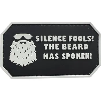 Nášivka WARAGOD Silence Fools PVC nášivka, černá