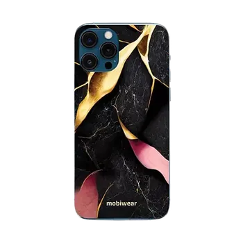Pouzdro na mobilní telefon Silikonové pouzdro Mobiwear na mobil Apple iPhone 12 Pro Max - B005F Černý a zlatavý mramor - VÝPRODEJ (Silikonové pouzdro, obal, kryt Mobiwear na mobilní telefon Apple iPhone 12 Pro Max - B005F Černý a zlatavý mramor)