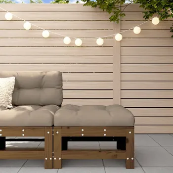 Zahradní pohovka Petrashop Zahradní podnožka s poduškou medově hnědá masivní borové dřevo Hnědá825670