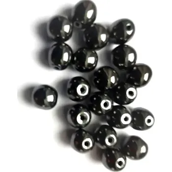 Materiál na výrobu šperku korálek mačkaný, 6 mm barva hematit