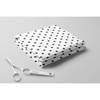 Softshell s beránkem, Černé střední puntíky na světlém podkladu Barva: Bílá