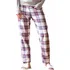 Dámské pyžamo Dámské bavlněné kostičkované kalhoty na lenošení White/Pink Check, M