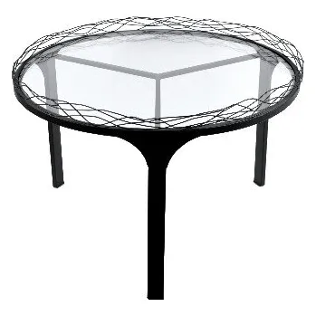 Konferenční stolek Stolek kovový se skleněnou deskou, antik|Ego Dekor