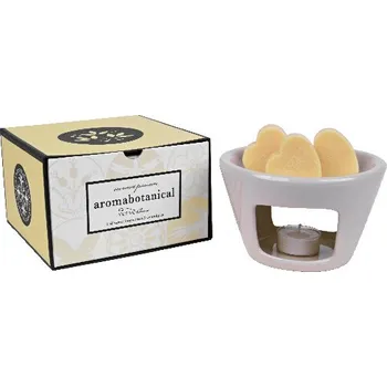 Aroma lampa Aroma lampa AROMABOTANICAL 16 x 16 x 10,5 cm - krémově bílá, obsahuje 3 ks vonných vosků a 3ks čajových svíček - vůně - kokos|Ego Dekor