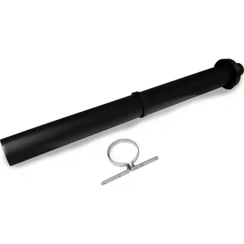 Kouřovod střešní koncovka koaxiální DN125/80, prodloužená délka, PP černá