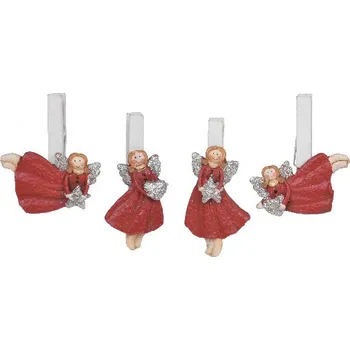 Bytová dekorace Anděl na kolíčku 6 cm, balení obsahuje 4 kusy!|Ego Dekor