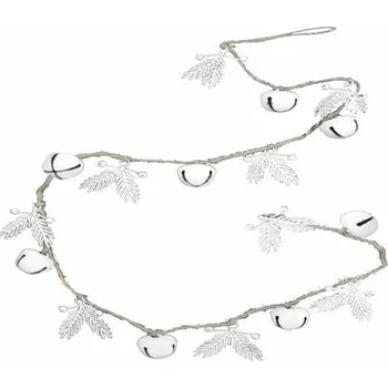 Vánoce Girlanda rolničky, bílá, 5x100x3,5cm, ks|Ego Dekor