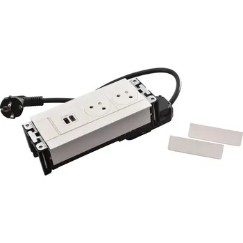 Elektrická zásuvka MULTIL 2X2P+T USBA A+C BÍLÁ