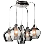 Závěsné svítidlo AZzardo Amber Milano 5 chrome AZ0722 G9 5x40W IP20 50cm chromové
