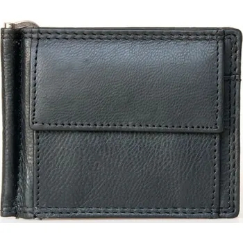 Peněženka Kožená peněženka - dolarka z měkké černé kůže s kapsičkou na drobné