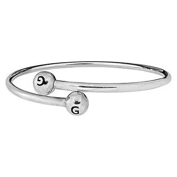 Náramek Stříbrný náramek na přívěsky pevný délka náramku 20cm