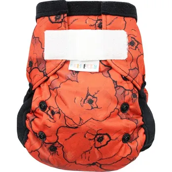 Plenkové kalhoty Breberky Kapsová plenka (S) - Vlčí máky SZ