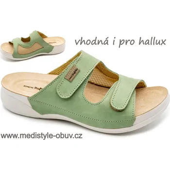 Dámská zdravotní obuv MEDISTYLE LAURA 4L-H17/H HALLUX pantofel zelený vel.37-42, --- - 37