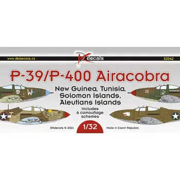 Plastikový model DK decals 1/32 P-39/P-400 Airacobra (6x camo)