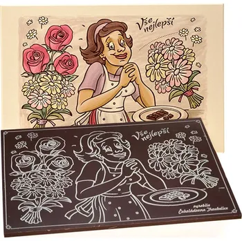 Čokoláda Čokoládovna Troubelice Velká čokoláda s reliéfem - pro ženu, 120g Varianta: mléčná 51%