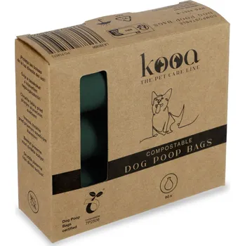 sáček na exkrement 6x15ks kooa kompostovatelné sáčky na psí exkrementy
