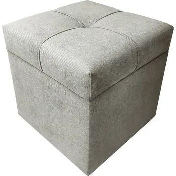 Taburet Taburet Kostka 40 × 40 s úložným prostorem - studeně hnědý Soro 91