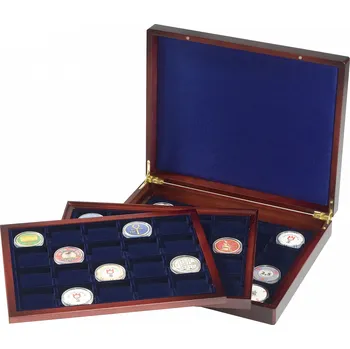 Obal pro sběratelský předmět Leuchtturm VOLTERRA TRIO deLuxe - pro 60 investičních mincí Otvory: Čtvercové (Ø 48 mm)