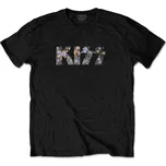 RockOff Kiss Unisex tričko: KISS - černé s kamínky Velikost: M