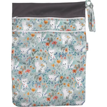 Pytel na pleny Breberky Pytel PUL dvoukomorový - Kočičí zahrádka M