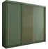 Šatní skříň Green šatní skříň 250 x 216 x 62 cm zelená