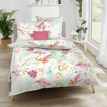 Povlečení Kaeppel | Krepové povlečení Paradise orchids pink 140x200, 70x90