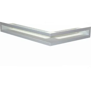 LAgrid s.r.o. Krbová mřížka otevřená rohová 65x38 / 38x65 bílá Hloubka 8 38x65x9