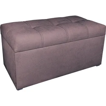 Taburet Taburet Kostka 80 × 40 s úložným prostorem – čokoládově hnědý Soro 28