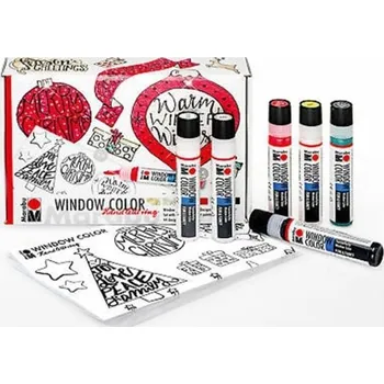 Speciální výtvarná barva Marabu sada okeních barev - Vánoční písmo - neuveden