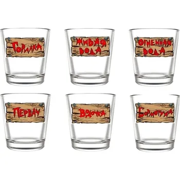 Sklenice Sada 6 panáku na alkohol 50ml Pervač