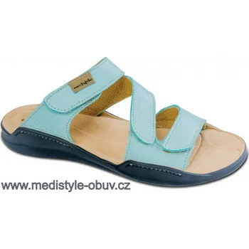 Dámská zdravotní obuv MEDISTYLE LUISA 1L-A19/TL pantofel MODRÝ vel.36-42, --- - 38