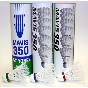 Badmintonový košíček Badmintonové míče Yonex Mavis 350 6 ks žluté Rychlost: zelená