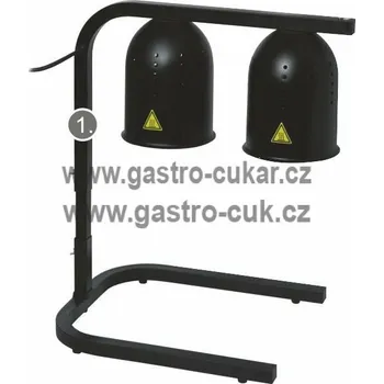 Lampička OEM Infra lampa stolní - hliník černá