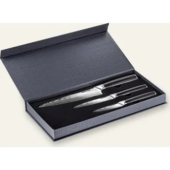 Kuchyňský nůž Sada kuchyňských nožů Seburo SARADA Premium Damascus 3ks (šéfkuchařský nůž 200mm, univerzální nůž 130mm, nůž na ovoce a zeleninu 95mm)