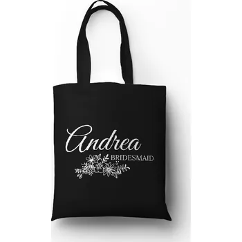Personal Plátěná taška s potiskem - Bridesmaid Barva: Čierna