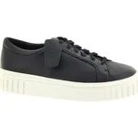 CLARKS Dámské kožené černé tenisky 26176436-BLACK-245 Velikost 38