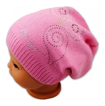 Kojenecký body Jarní/podzimní čepice Sovička - růžová, Baby Nellys; 110 (4-5r)