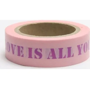 Lepicí páska Creatoys Dekorační lepicí páska - WASHI tape-1ks love is all you need...
