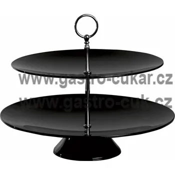 Talíř OEM Etažer 2 patra - černá